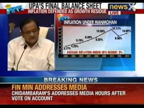 Budget 2014: Finance Minister P Chidambaram addresses a media