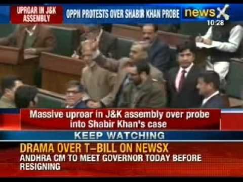 Massive uproar in Jammu and Kashmir Assembly over probe in Shabir Khan's case