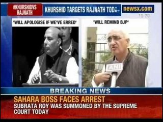 Salman Khurshid targets Rajnath singh today