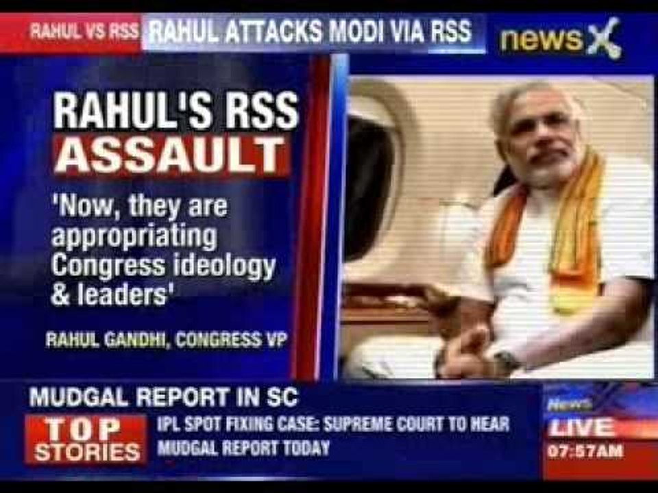 Rahul Gandhi blames RSS for death of Mahatma Ga...