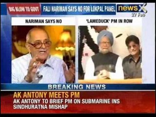 Fali Nariman not to join Lokpal panel