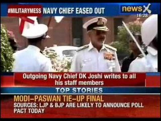 Admiral DK Joshi claims he was not pressurised to resign