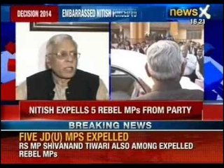 Nitish Kumar expels 5 rebel MPs from party
