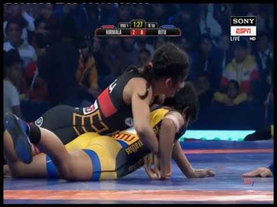 PWL 3 Day 6: Nirmala Vs Ritu Phogat at Pro Wres...
