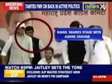 Rahul Gandhi shares stage with scam tainted Ashok Chavan