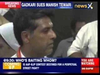 Nitin Gadkari sues Manish Tewari