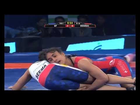 PWL 3 Day 5: Vinesh Phogat marks victory against Seema at Pro Wrestling League 2018