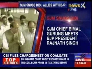 GJM Chief Bimal Gurung meets BJP president Rajnath Singh
