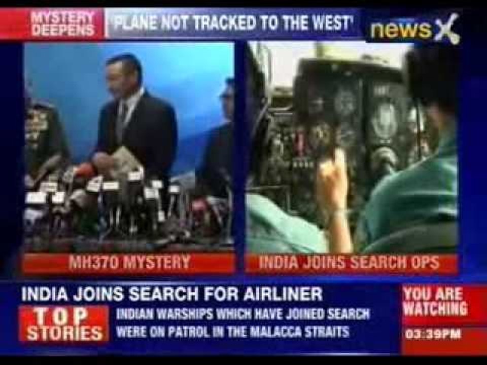 Indian Navy joins search for missing Malaysian Airlines in the Malacca straits