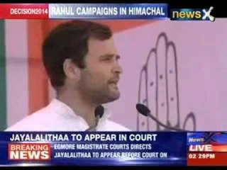 Rahul Gandhi addresses rally in Himachal
