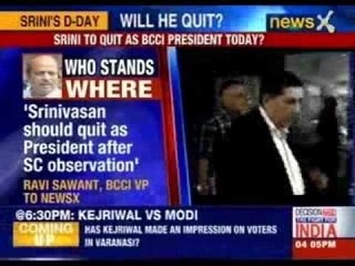 Srinivasan to quit as BCCI president today ?