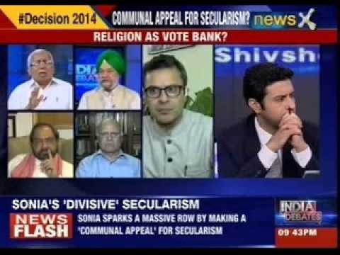 India Debates: By appealing to Muslims for voting for the Congress is Sonia dividing to unite ?