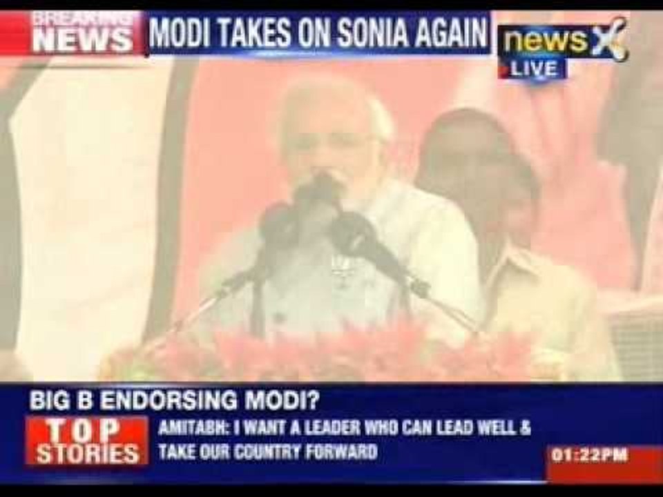 Narendra Modi hits Congress