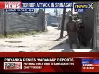Two terrorists holed up a house in Ahmednagar area of Srinagar