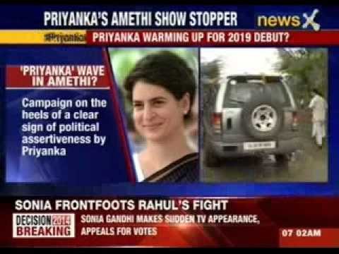 Priyanka's 2-day Amethi road show begins | AAP leader Kumar Vishwas against Rahul