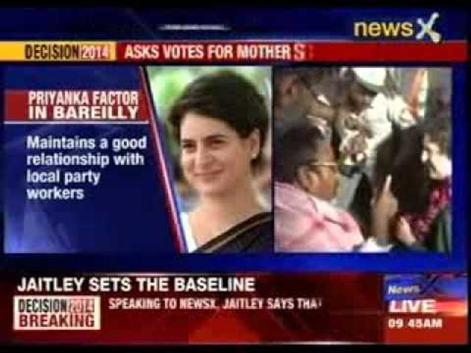 Priyanka electoral tour in Bareilly