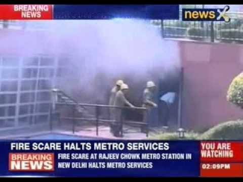 Fire scare halts Metro services at Rajiv Chowk