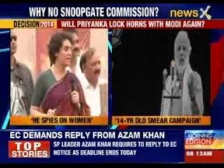 Priyanka Gandhi targets Narendra Modi on 'Snoopgate'