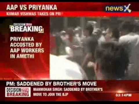 AAP leader Kumar Vishwas takes on Priyanka, says Priyanka is in panic mode