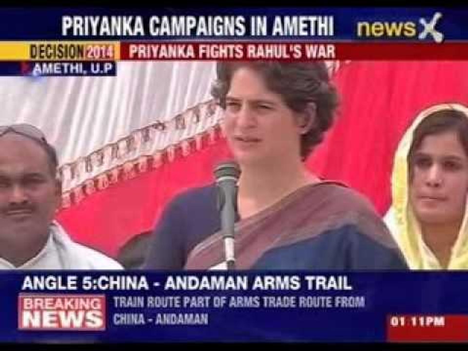 Priyanka campaigns in Amethi