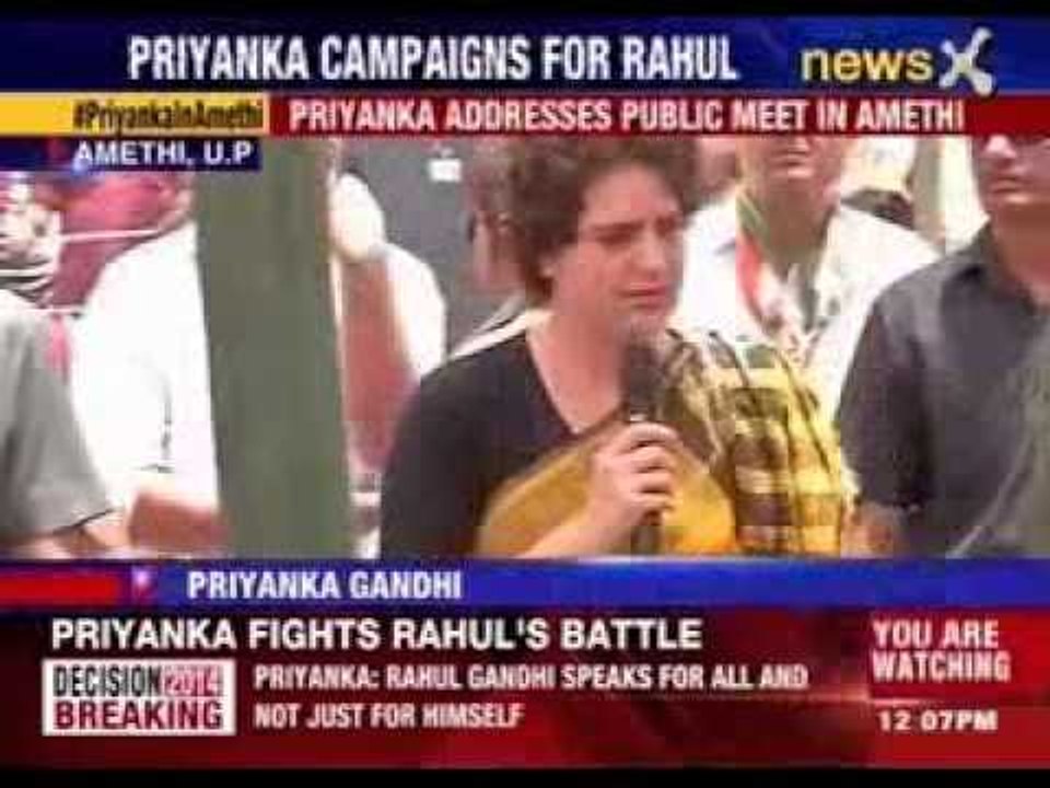 Priyanka meets locals in Amethi