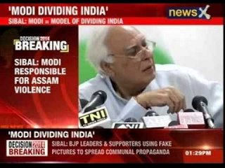 Kapil Sibal: Narendra Modi responsible for Assam violence