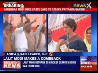 Narendra Modi uses caste card to attack Priyanka Gandhi