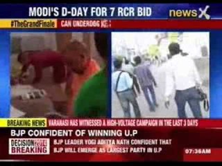 Congress leader Ajay Rai casts his vote
