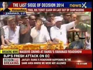 Rahul Gandhi's Varanasi roadshow starts from Gol Gadda
