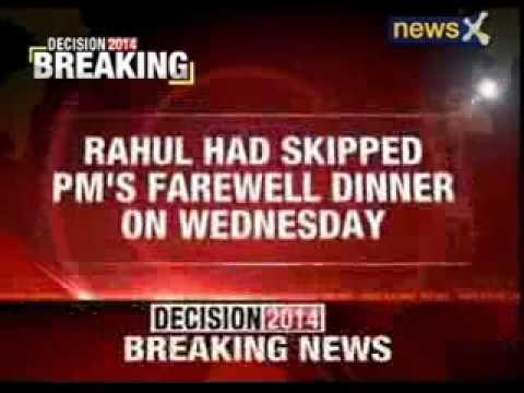 Rahul Gandhi had skipped PM'S farewell dinner on Wednesday
