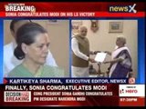 Sonia Gandhi congratulates Modi on his victory