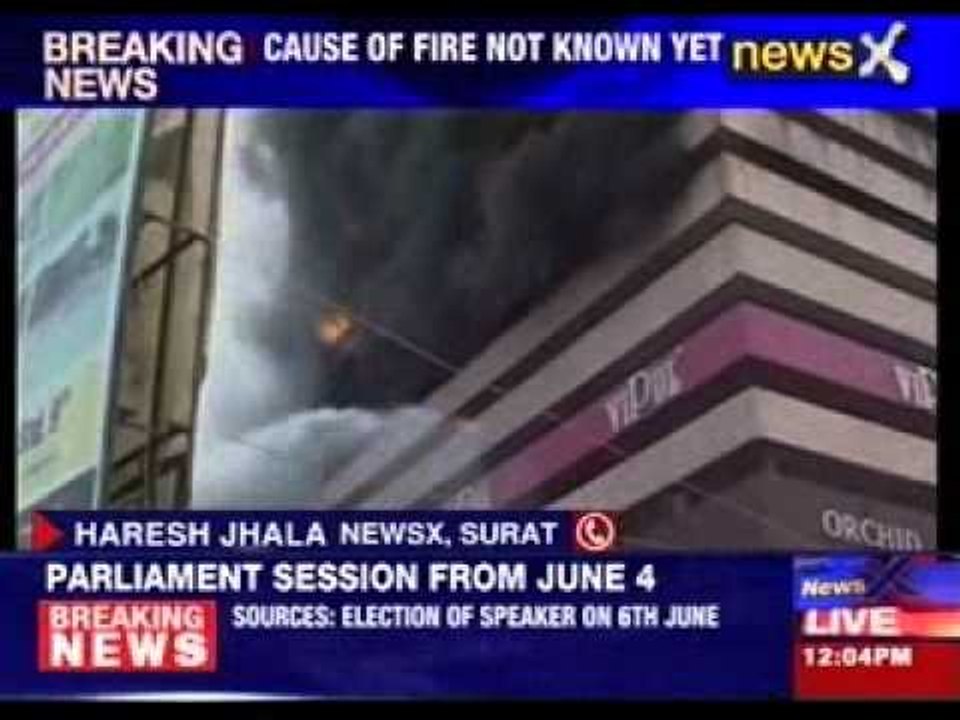Massive fire at textile market in Surat, Gujarat
