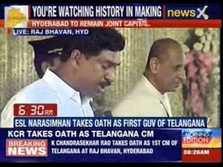 KCR becomes 1st Chief Minister of Telangana