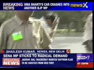 Uma Bharti's car crashes into another BJP MP