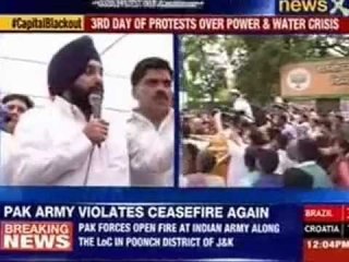 Congress worker protest outside BJP Head quarter