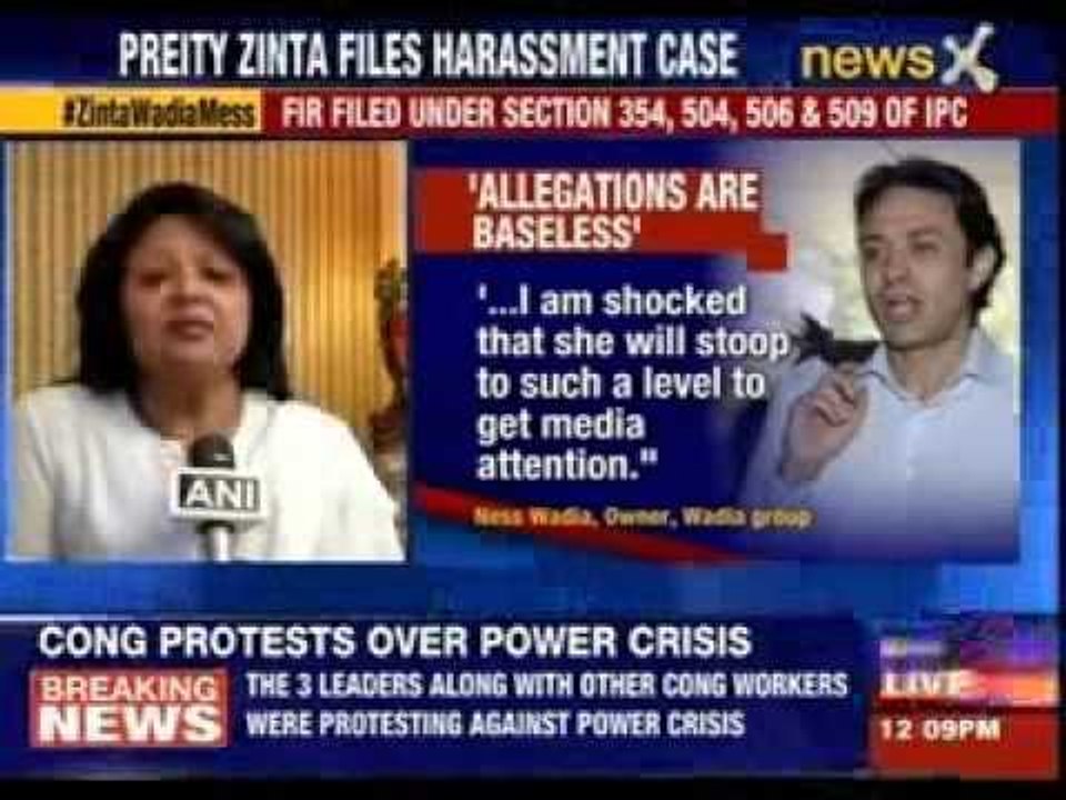 Preity Zinta alleges sexual harassment by Ness Wadia