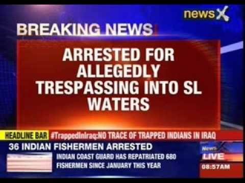 36 Indian fishermen arrested by Sri Lankan Navy