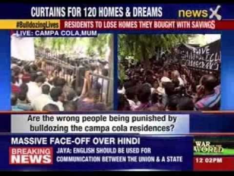 BMC officials reach Campa Cola society to evict illegal residents