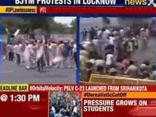 Protest against power crisis, law and order in Uttar Pradesh