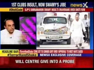 BJP's Subramanian Swamy insults Dravidians over dhoti row