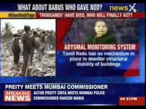 Jaya blames builders not babus in Chennai building collapse