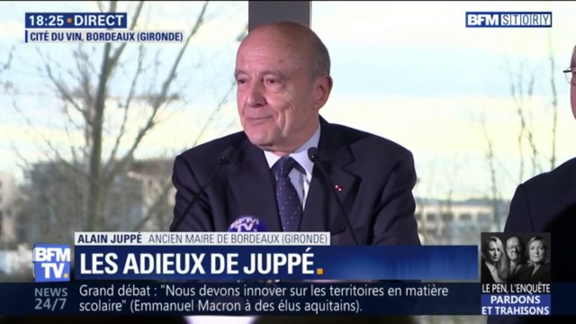 Les adieux d'Alain Juppé à la ville de Bordeaux: Au moment où je vous parle, je suis en vacances