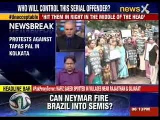 Protest against Tapas Pal in Kolkata