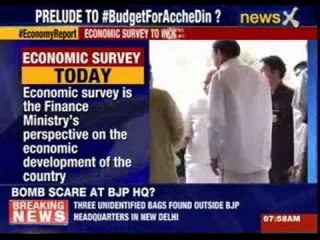 Video herunterladen: Finance Minister Arun Jaitley to table the economy survey today