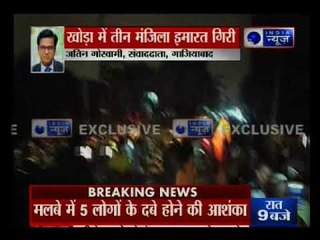 Five storey building collapses in Ghaziabad