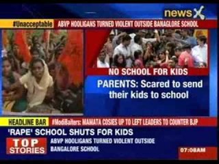 Download Video: ABVP hooligans turned violent outside Bangalore school