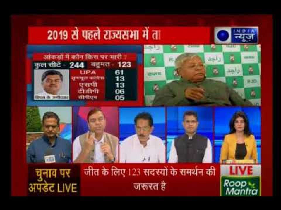 राज्यसभा उपसभापति पद के लिए आज चुनाव है; NDA के हरिवंश नारायण सिंह उम्मीदवार है