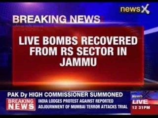 Live bombs recovered from RS sector Jammu