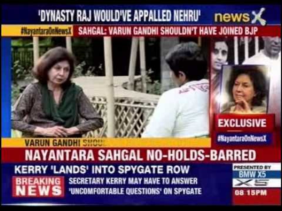 Indira Gandhi's cousin Nayantara Sahgal speaks exclusively to NewsX