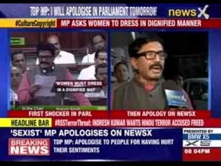 TDP MP had asked women to dress in dignified a way